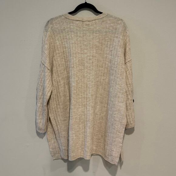 Free People XS Around The Clock Ribbed-Knit Sweater Oversized - Picture 5 of 5